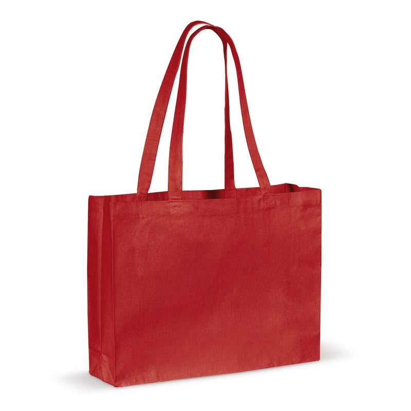 Shopper in Cotone certificata OEKO-TEX® 270g/m² orizzontale Rosso - personalizzabile con logo