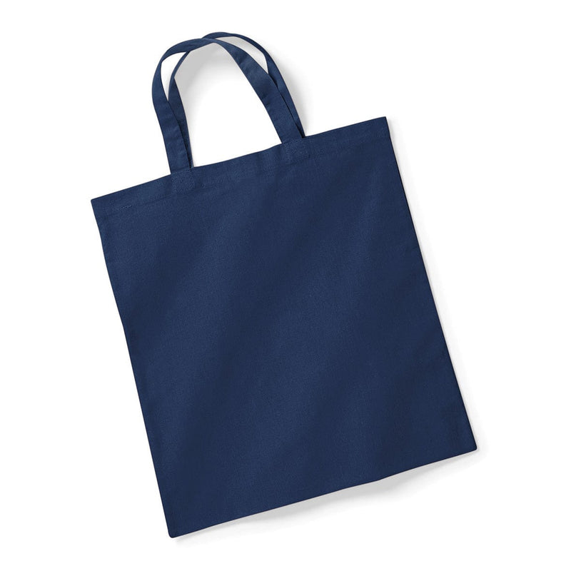 Shopper in Cotone con Manici Corti blu / UNICA - personalizzabile con logo