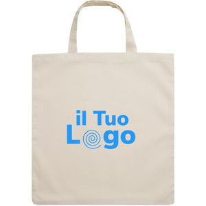 Shopper in cotone da 140gr beige - personalizzabile con logo