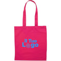 Shopper in cotone da 180 gr fucsia - personalizzabile con logo