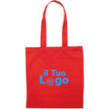 Shopper in cotone da 180 gr rosso - personalizzabile con logo
