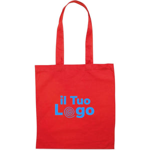 Shopper in cotone da 180 gr rosso - personalizzabile con logo