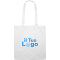 Shopper in cotone da 180 gr bianco - personalizzabile con logo