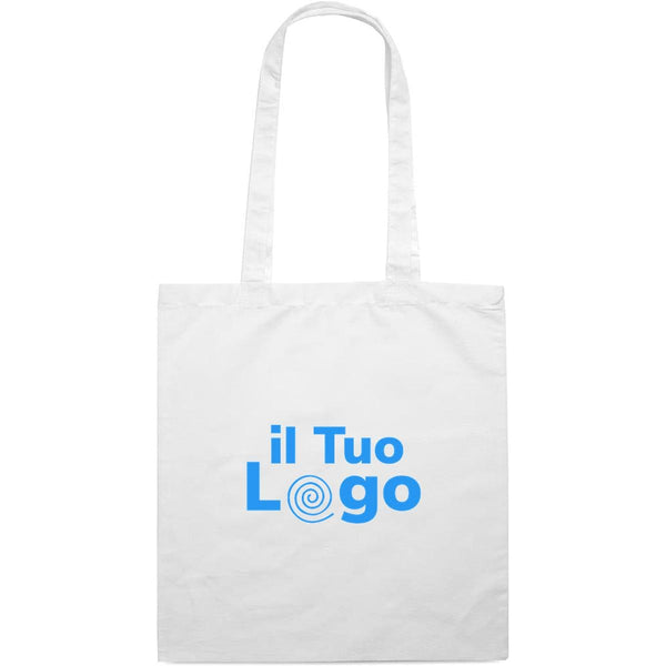 Shopper in cotone da 180 gr bianco - personalizzabile con logo