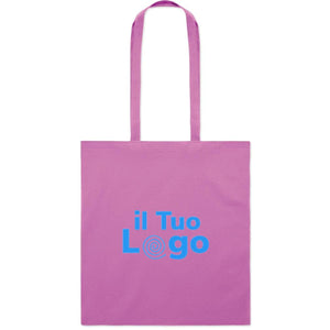 Shopper in cotone da 180 gr lilla - personalizzabile con logo