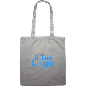 Shopper in cotone da 180 gr grigio - personalizzabile con logo