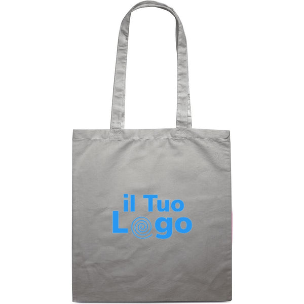 Shopper in cotone da 180 gr grigio - personalizzabile con logo
