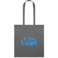Shopper in cotone da 180 gr grigio scuro - personalizzabile con logo