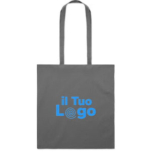 Shopper in cotone da 180 gr grigio scuro - personalizzabile con logo