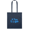 Shopper in cotone da 180 gr blu navy - personalizzabile con logo