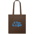 Shopper in cotone da 180 gr marrone - personalizzabile con logo