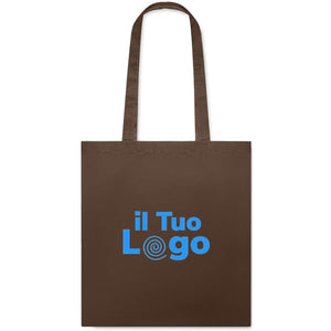 Shopper in cotone da 180 gr marrone - personalizzabile con logo