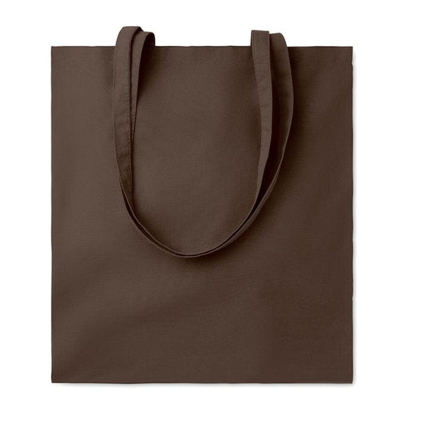 Shopper in cotone da 180 gr colorata marrone - personalizzabile con logo