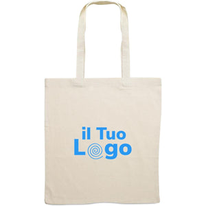 Shopper in cotone da 180 gr Natural beige - personalizzabile con logo