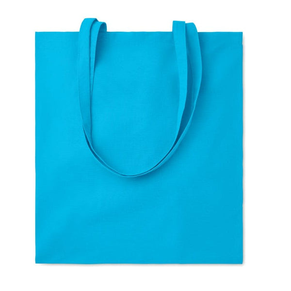Shopper in cotone da 180 gr colorata azzurro - personalizzabile con logo