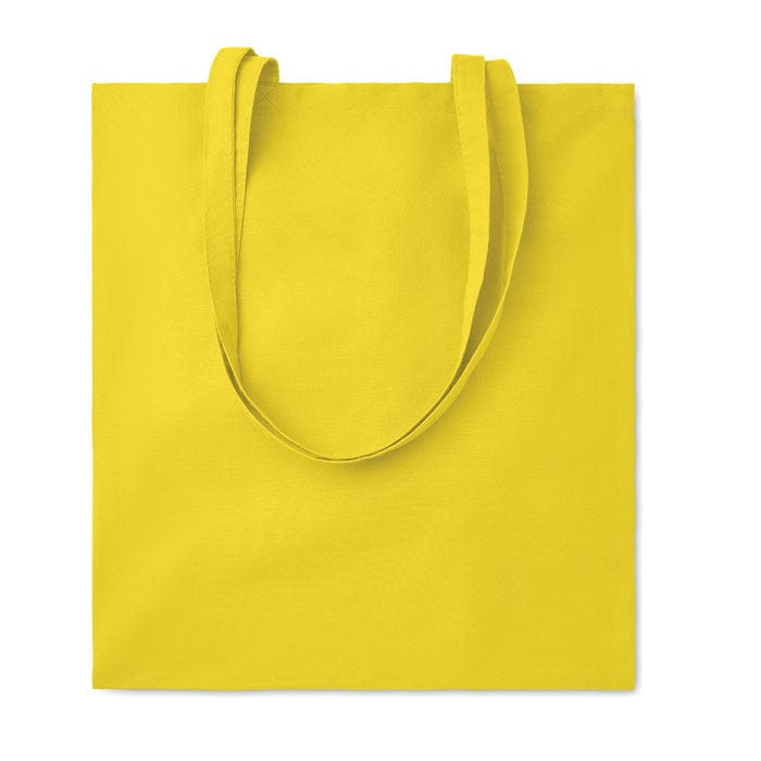 Shopper in cotone da 180 gr colorata giallo - personalizzabile con logo