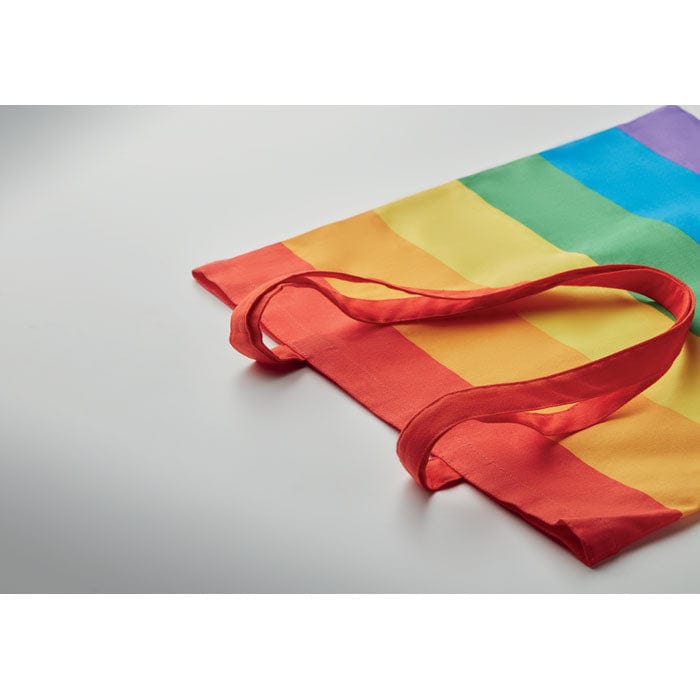Shopper in cotone da 200 gr/m arcobaleno - personalizzabile con logo