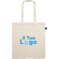 Shopper in cotone Fairtrade 140 gr/m² beige - personalizzabile con logo