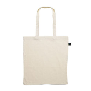 Shopper in cotone Fairtrade 140 gr/m² beige - personalizzabile con logo