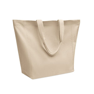 Shopper in cotone manici corti 220 Beige - personalizzabile con logo