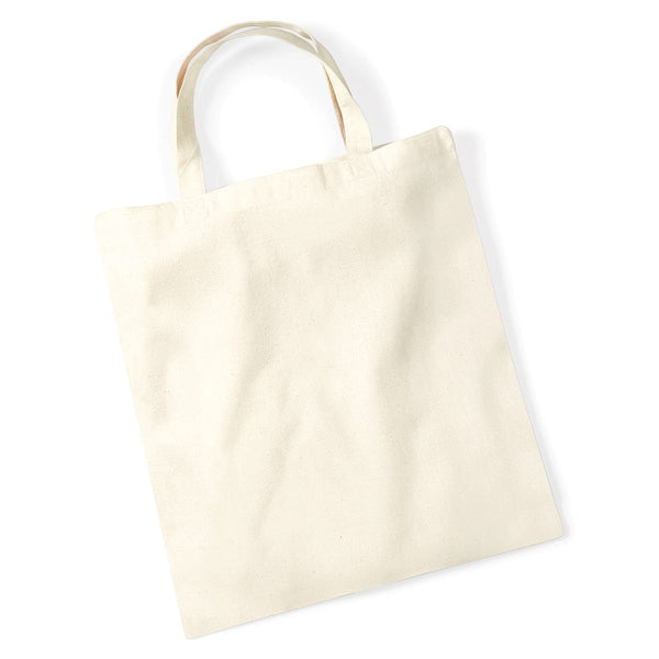 Shopper in Cotone manici corti beige / UNICA - personalizzabile con logo