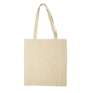 Shopper in cotone natural 140g/m² con soffietto beige - personalizzabile con logo