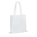 Shopper in cotone OEKO-TEX 140g soffietto colorata Bianco - personalizzabile con logo