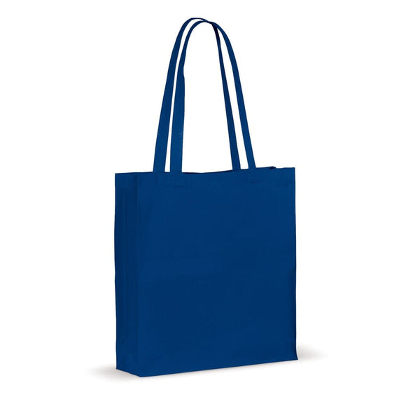 Shopper in cotone OEKO-TEX 140g/m² 38x42 cm colorata Blu - personalizzabile con logo