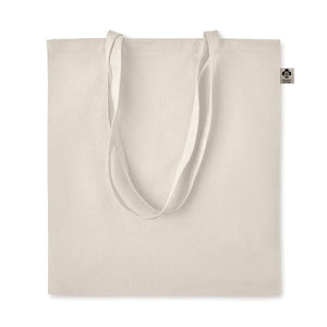 Shopper in cotone organico beige - personalizzabile con logo