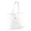 Shopper in cotone organico con soffietto bianco / UNICA - personalizzabile con logo