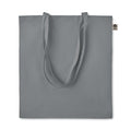 Shopper in cotone organico manici lunghi colorata Grigio - personalizzabile con logo