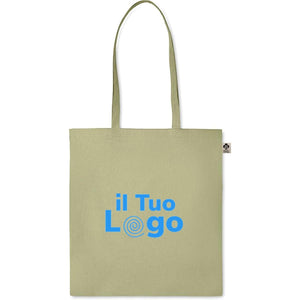 Shopper in cotone organico manici lunghi colorata - personalizzabile con logo