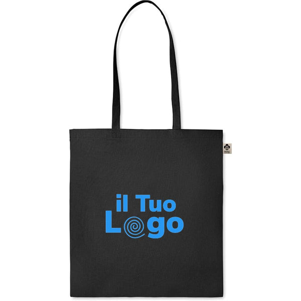 Shopper in cotone organico manici lunghi colorata - personalizzabile con logo