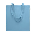 Shopper in cotone riciclato color Azzurro - personalizzabile con logo