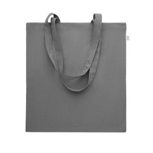 Shopper in cotone riciclato color Grigio scuro - personalizzabile con logo