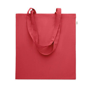 Shopper in cotone riciclato color Rosso - personalizzabile con logo