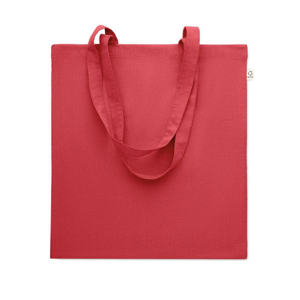 Shopper in cotone riciclato color Rosso - personalizzabile con logo