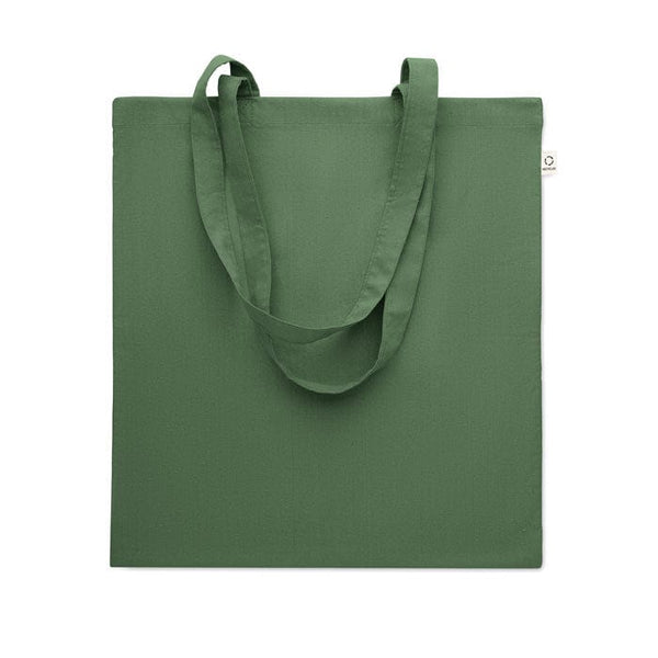 Shopper in cotone riciclato color Verde Scuro - personalizzabile con logo