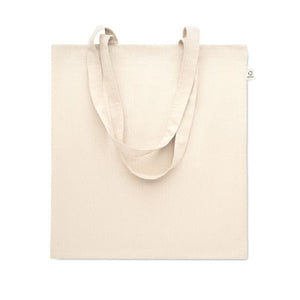 Shopper in cotone riciclato natural beige - personalizzabile con logo