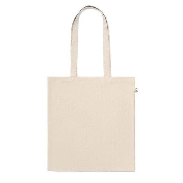 Shopper in cotone riciclato natural beige - personalizzabile con logo