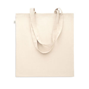 Shopper in cotone riciclato natural beige - personalizzabile con logo