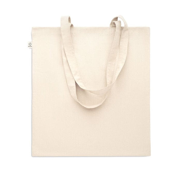 Shopper in cotone riciclato natural beige - personalizzabile con logo