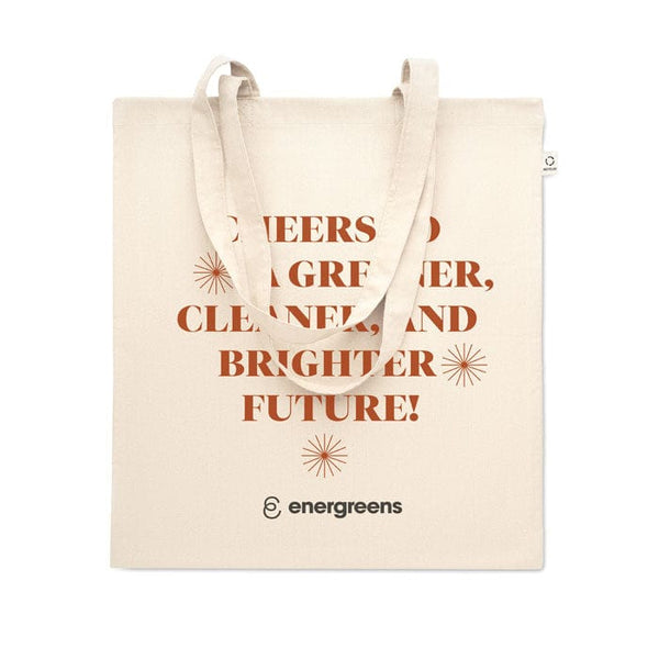 Shopper in cotone riciclato natural beige - personalizzabile con logo