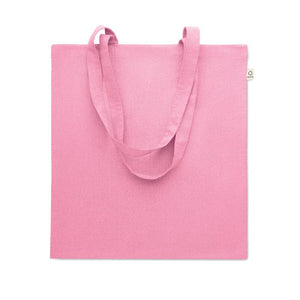 Shopper in cotone riciclato rosa - personalizzabile con logo