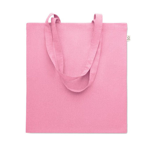 Shopper in cotone riciclato rosa - personalizzabile con logo
