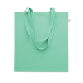 Shopper in cotone riciclato verde calce - personalizzabile con logo