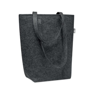 Shopper in feltro RPET 40x42 cm grigio scuro - personalizzabile con logo