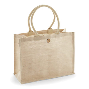 Shopper in Juco beige / UNICA - personalizzabile con logo