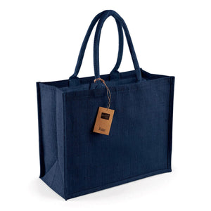 Shopper in Juta Deluxe blu navy / UNICA - personalizzabile con logo