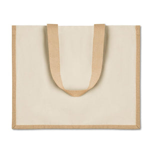 Shopper in juta e canvas - personalizzabile con logo